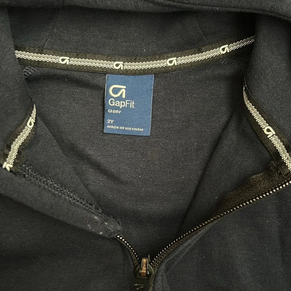 Gap Fit Navy Blue Toddler Tech Hoodie Sweatshirt, Size 2T